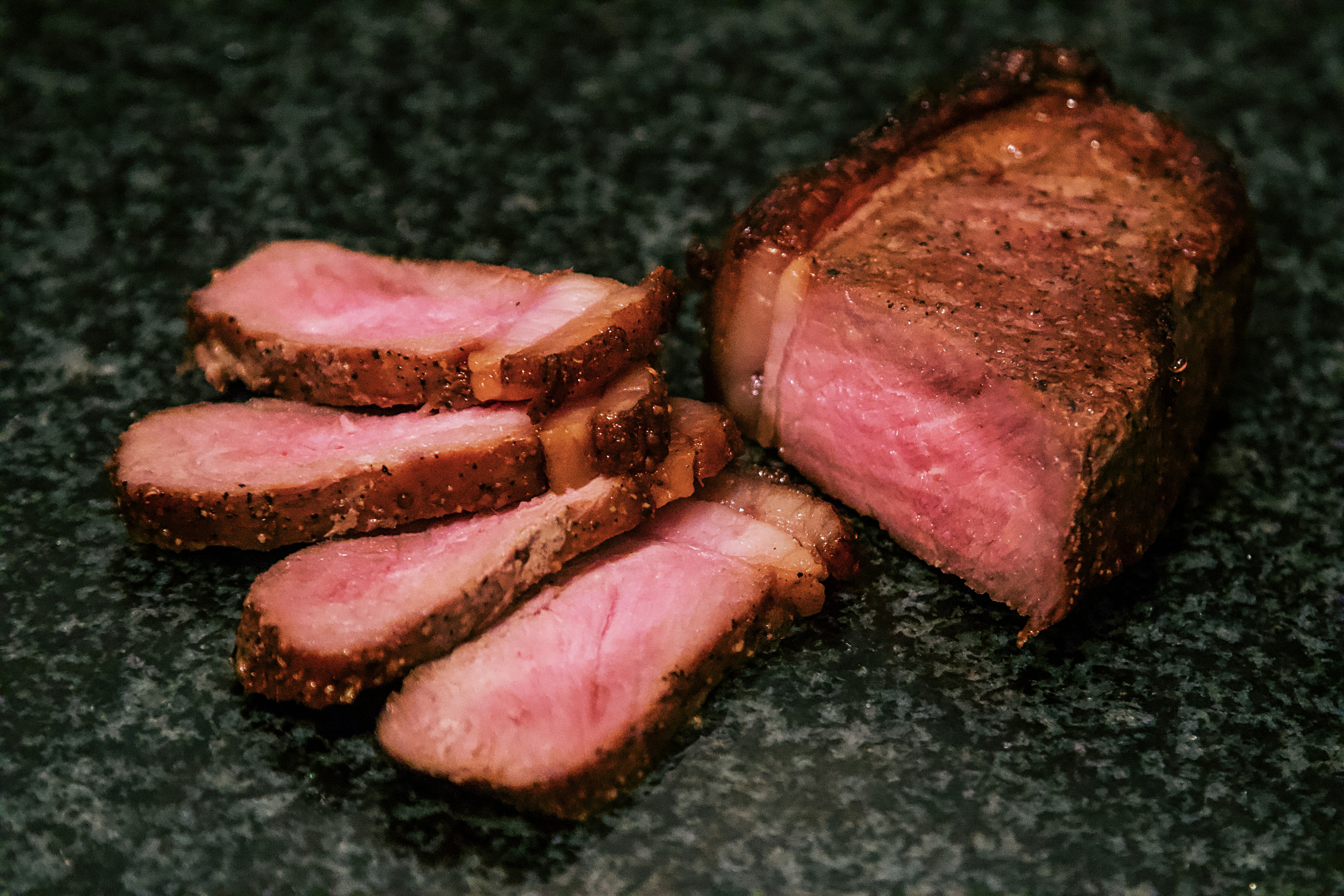 A good steak is juicy, tender, loaded with flavor, and has a minimum amount of fat. Lean is the cherry-red part of the meat.